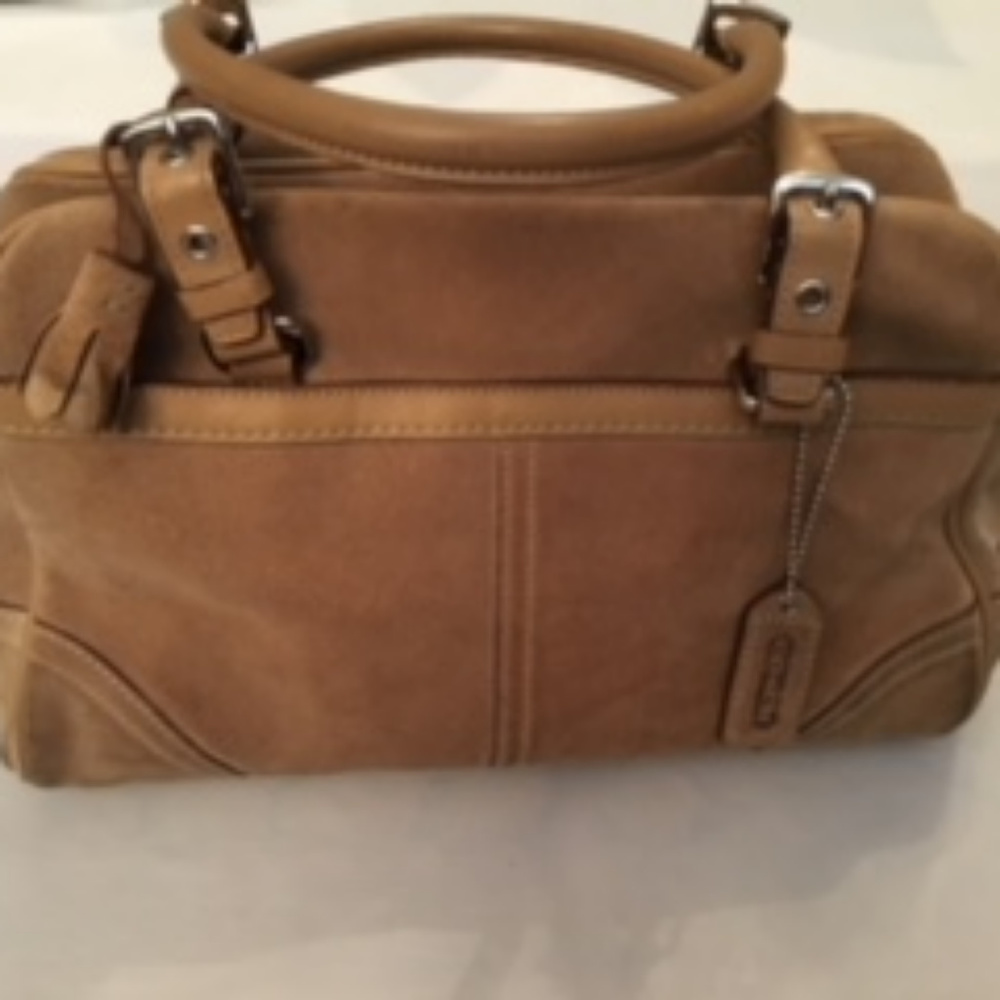 Beige Suede Coach Bag - Like New!!